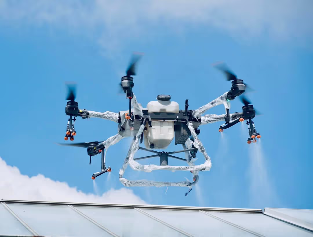 drone shading greenhouse
